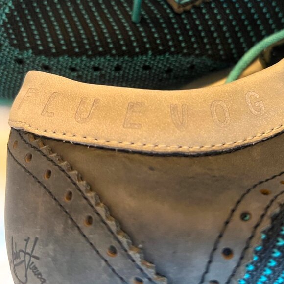 John Fluevog Future Round Toe Orbit Brogue Wingtip Derby Men’s Shoes Sz 10 Green main image 10